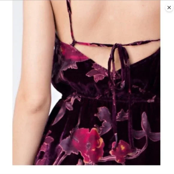Honey Belle velvet burnout floral mini dress - Picture 4 of 10